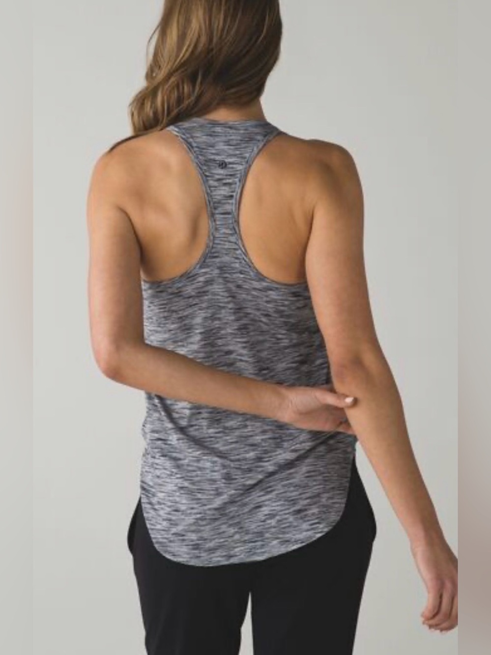 Lululemon Yogi Racer Back III Tank Top Sz 8 Spacedye White Everyday Racerback